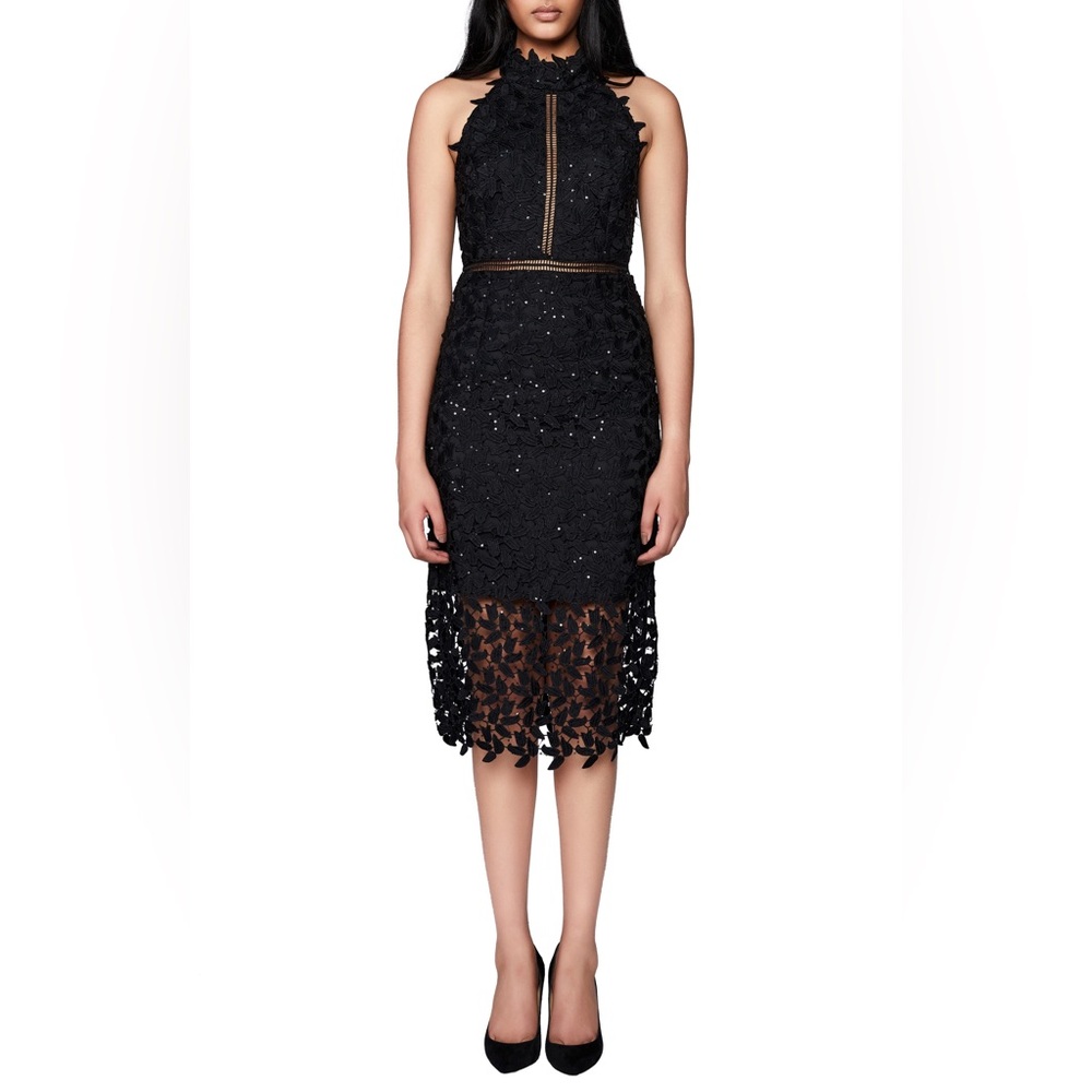 BARDOT Leaf Lace Sheath Dress